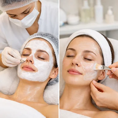 Side-by-side: Facial vs Skin Cleanup